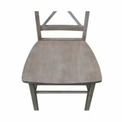 Set of 2 X Back Chairs with Solid Wood Seat Washed Gray/Taupe - International Concepts 11 Set of 2 X Back Chairs with Solid Wood Seat Washed Gray/Taupe - International Concepts -Dining Chairs And Benches Official Shop unnamed file 9353