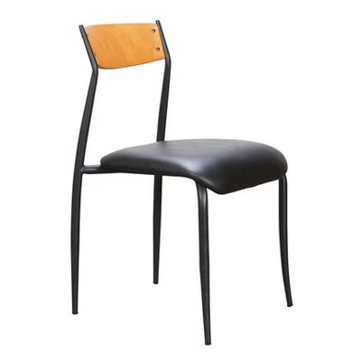 Set of 2 Kyler Metal Side Chairs Black - Linon 3 Set of 2 Kyler Metal Side Chairs Black - Linon