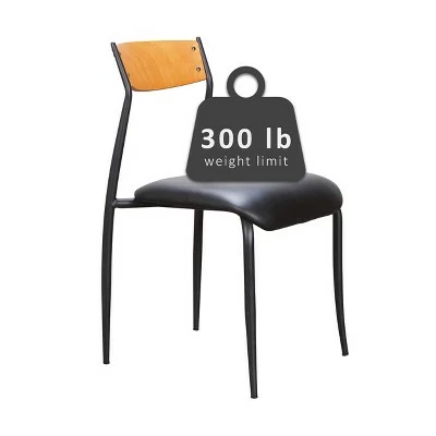 Set of 2 Kyler Metal Side Chairs Black - Linon 9 Set of 2 Kyler Metal Side Chairs Black - Linon - Image 7