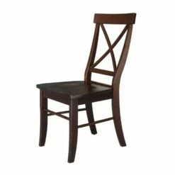 Set of 2 X Back Chairs with Solid Wood Seats Dark Brown - International Concepts 11 Set of 2 X Back Chairs with Solid Wood Seats Dark Brown - International Concepts -Dining Chairs And Benches Official Shop unnamed file 9411