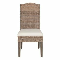 Set of 2 Venice Dning Chair Natural/Gray - East at Main