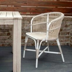 Martina Round Back Occasional Chair - East at Main White/black