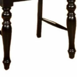 Set of 2 Cottage Side Chairs with Wooden Seat Black/Oak - Benzara -Dining Chairs And Benches Official Shop unnamed file 9527