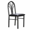 Set of 2 Thayer Metal Side Chairs Black - Linon