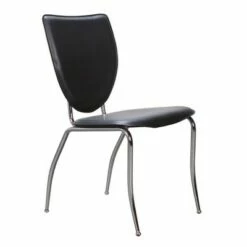 Set of 2 Amice Metal Stacking Side Chairs Black - Linon