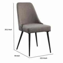 Set of 2 Fabric Side Chairs with Curved Back and Angled Metal Legs Gray - Benzara 9 Set of 2 Fabric Side Chairs with Curved Back and Angled Metal Legs Gray - Benzara -Dining Chairs And Benches Official Shop unnamed file 9557