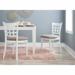 Set of 2 Lola Side Chairs Upholstered White - Linon -Dining Chairs And Benches Official Shop unnamed file 9601