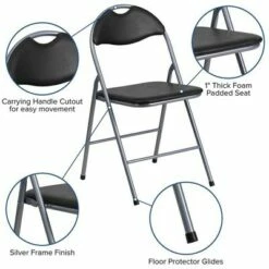 Riverstone Furniture Collection Vinyl Folding Chair Black -Dining Chairs And Benches Official Shop unnamed file 9607