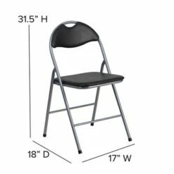 Riverstone Furniture Collection Vinyl Folding Chair Black -Dining Chairs And Benches Official Shop unnamed file 9608