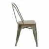 Set of 2 Indio Steel Chair Seat Walnut - OSP Home Furnishings