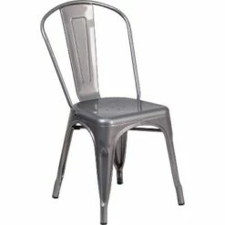 Riverstone Furniture Collection Leather Metal Indoor Chair Clear