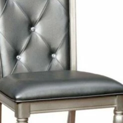 Set of 2 Sarina Contemporary Side Chairs Silver/Gray - Benzara -Dining Chairs And Benches Official Shop unnamed file 9658