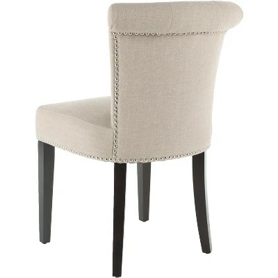 Sinclaire 21''H Side Chairs (Set of 2) Silver Nail Heads - True Taupe - Safavieh 6 Sinclaire 21''H Side Chairs (Set of 2) Silver Nail Heads - True Taupe - Safavieh - Image 4