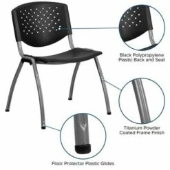 880 lb. Capacity Black Plastic Stack Chair with Titanium Gray Powder Coated Frame Black - Riverstone Furniture Collection 11 880 lb. Capacity Black Plastic Stack Chair with Titanium Gray Powder Coated Frame Black - Riverstone Furniture Collection -Dining Chairs And Benches Official Shop unnamed file 9692