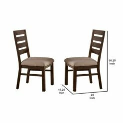 Set of 2 Ladder Back Side Chairs with Distressed Detail Brown/Beige - Benzara 9 Set of 2 Ladder Back Side Chairs with Distressed Detail Brown/Beige - Benzara -Dining Chairs And Benches Official Shop unnamed file 9698