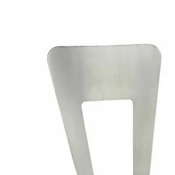 Set of 2 Contemporary Side Chairs with Micro Fabric Seat Silver/Black - Benzara