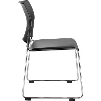 National Public Seating 2pk Cafetorium Plush Vinyl Stack Chair Black - Hampton Collection 5 National Public Seating 2pk Cafetorium Plush Vinyl Stack Chair Black - Hampton Collection - Image 3