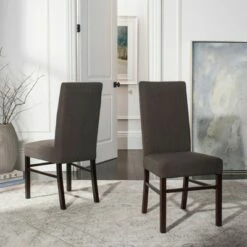 Classic 20''H Side Chair (Set of 2) - Charcoal - Safavieh