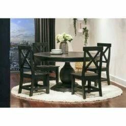 Brixton Wooden Side Armless Chair Set Gray - Picket House Furnishings