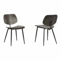 Set of 2 Contemporary Style Accent Chairs with Angled Legs - Benzara Brown -Dining Chairs And Benches Official Shop unnamed file 9831