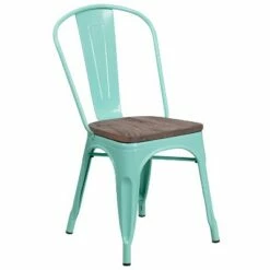 Flash Furniture Metal Stackable Chair with Wood Seat -Dining Chairs And Benches Official Shop unnamed file 9838