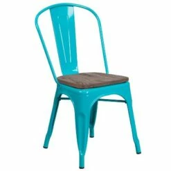 Flash Furniture Metal Stackable Chair with Wood Seat -Dining Chairs And Benches Official Shop unnamed file 9840