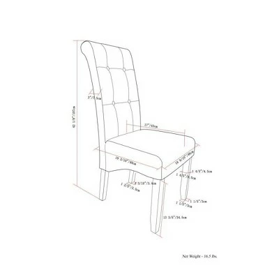 Set of 2 Essex Deluxe Tufted Parson Chairs - WyndenHall Light Beige 8 Set of 2 Essex Deluxe Tufted Parson Chairs - WyndenHall Light Beige - Image 6