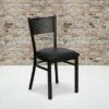 Flash Furniture Black Grid Back Metal Restaurant Chair