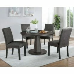 Set of 2 Banta Padded Fabric Side Chairs Dark Walnut/Gray - miBasics 8 Set of 2 Banta Padded Fabric Side Chairs Dark Walnut/Gray - miBasics -Dining Chairs And Benches Official Shop unnamed file 9875