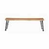Wooden Dining Bench with Live Edge Details and Metal Legs Brown - Benzara -Dining Chairs And Benches Official Shop unnamed file 9898