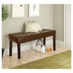 Fresno 12 Panel Bench - CorLiving Black