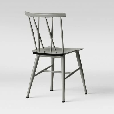 Set of 2 Becket Metal X Back Dining Chair - Project 62™ Gray 5 Set of 2 Becket Metal X Back Dining Chair - Project 62™ Gray - Image 4
