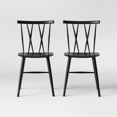 Set of 2 Becket Metal X Back Dining Chair - Project 62™ Gray 8 Set of 2 Becket Metal X Back Dining Chair - Project 62™ Gray - Image 7