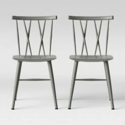 Set of 2 Becket Metal X Back Dining Chair - Project 62™ Gray 20 Set of 2 Becket Metal X Back Dining Chair - Project 62™ Gray -Dining Chairs And Benches Official Shop unnamed file 9968