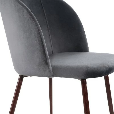 Edgemod Set of 2 London Velvet Dining Chair - Poly & Bark Dark Blue 8 Edgemod Set of 2 London Velvet Dining Chair - Poly & Bark Dark Blue - Image 6