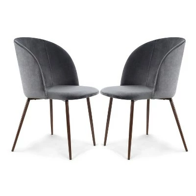 Edgemod Set of 2 London Velvet Dining Chair - Poly & Bark Dark Blue 11 Edgemod Set of 2 London Velvet Dining Chair - Poly & Bark Dark Blue - Image 9